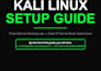 install and configure kali linux on virtualbox for you